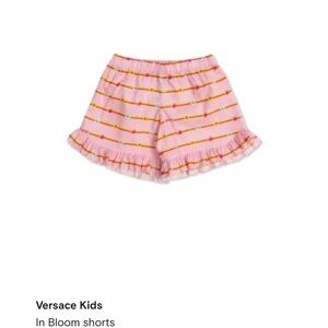 Versace Kids Pink and Yellow Patterned Shorts